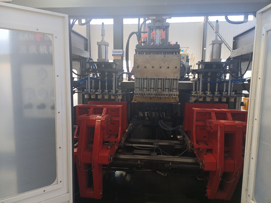 6 Rongga Stasiun Ganda Mesin Blow Moulding 5 Liter Otomatis