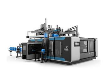 SQ- 1 ~ 30L Rotary Blow Moulding Machine Enam Cetakan Kecepatan Tinggi Untuk Plastik Hdpe