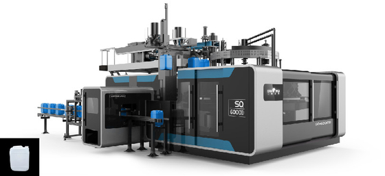 LDPE Penuh Servo Kecepatan Tinggi Mesin Blow Molding 6 Cetakan