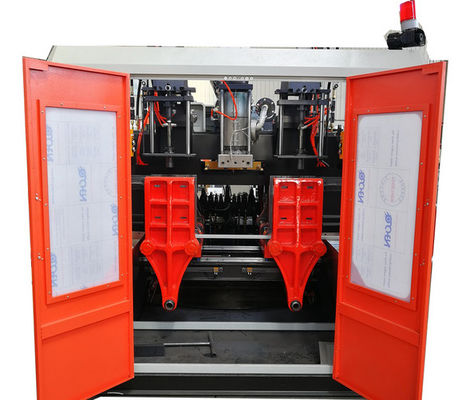 Dia 30cm Mesin Peniup Wadah Plastik 57KW 5 Ltr Blow Moulding Kontrol PLC