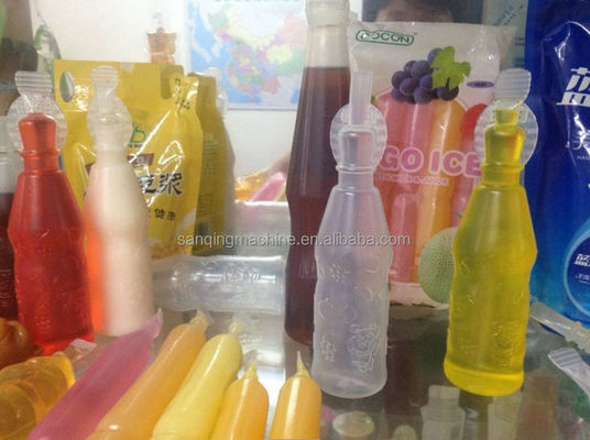 Ice Pop Plastic Tube 1 Liter Mesin Blow Molding 6 Cetakan Rotary Sepenuhnya Otomatis